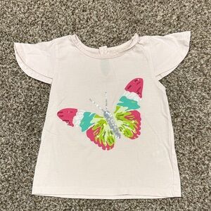 btween Light Pink Butterfly Tee